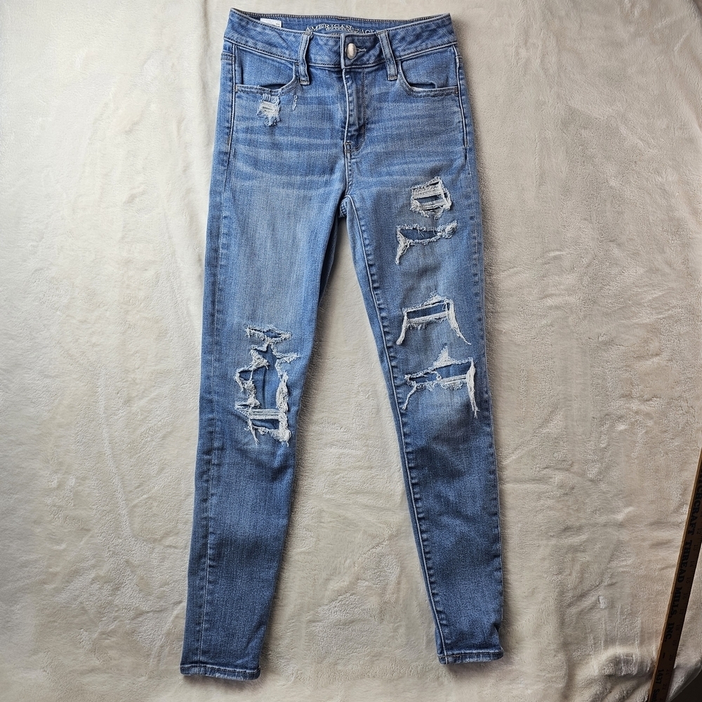 American Eagle Outfitters Jeans 0 Short Petite Distressed Skinny denim